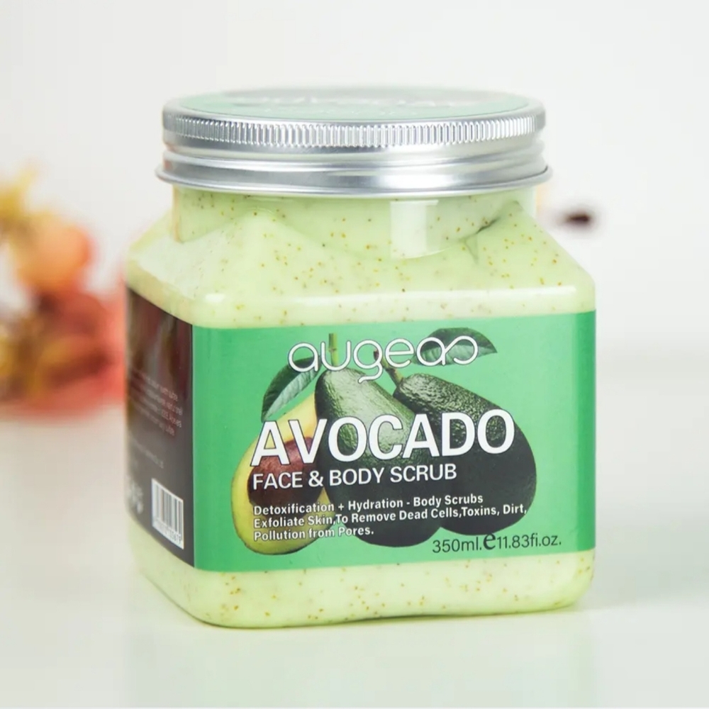Avocado Face And Body Scrub Natural Detox Hydration Exfoliating 12.3oz Sealed